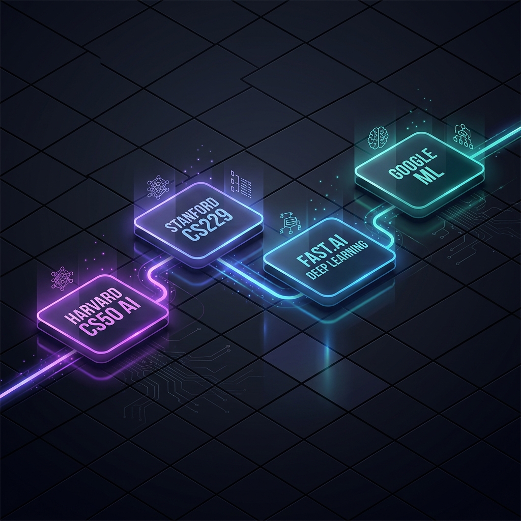 Stepping stones in an AI curriculum infographic